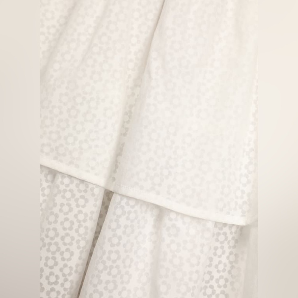 Lulu’s White Tiers To Me Puff Sleeve Tiered Skater Mini Dress Size M. NWT. - Picture 4 of 8